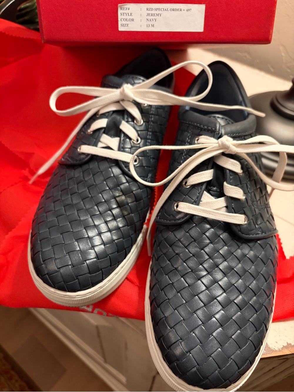 Robert Zur Jeremy True Glove Woven Sneaker Navy